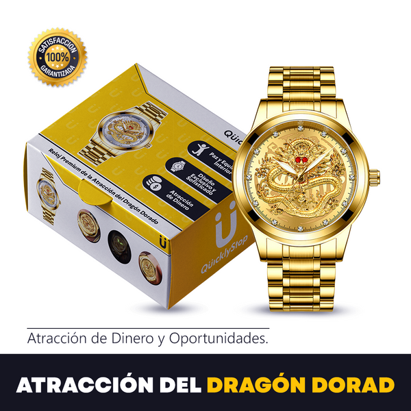 Reloj Premium de la Atracción del Dragón Dorado | Paz, Amor, Dinero y Prosperidad en 2025